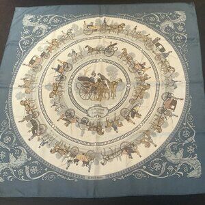 Hermes Silk Scarf. "La Promenade de Longchamps"
